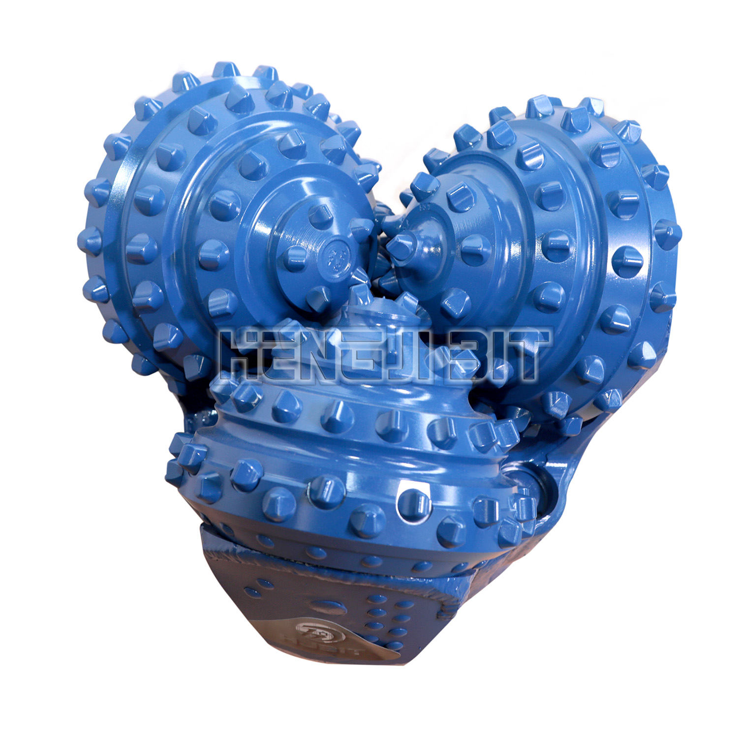 Blue tricone drill bit close - up 蓝色Tricone钻头关闭 - 向上