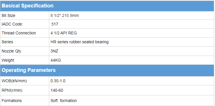 8.12 517 三牙轮钻头