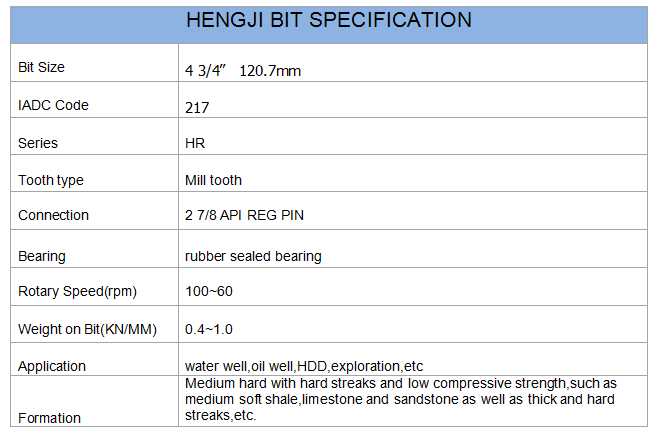 4 34 217磨齿三牙轮钻头
